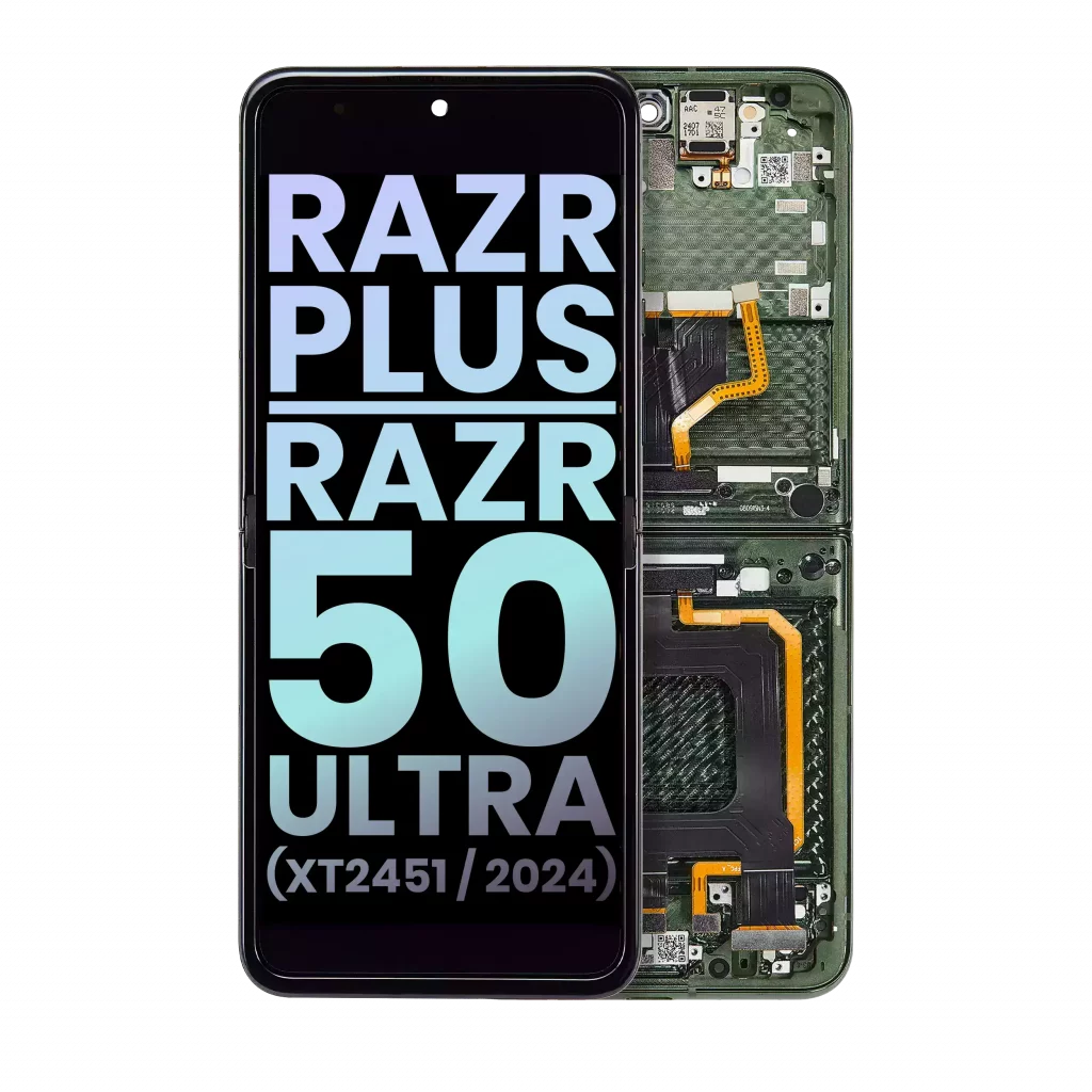 Inner OLED Assembly With Frame For Motorola Razr Plus 2024 / Razr 50 Ultra (XT2451 / 2024) / Razr Plus 2025 (XT2557) (Genuine OEM) (Spring Green)