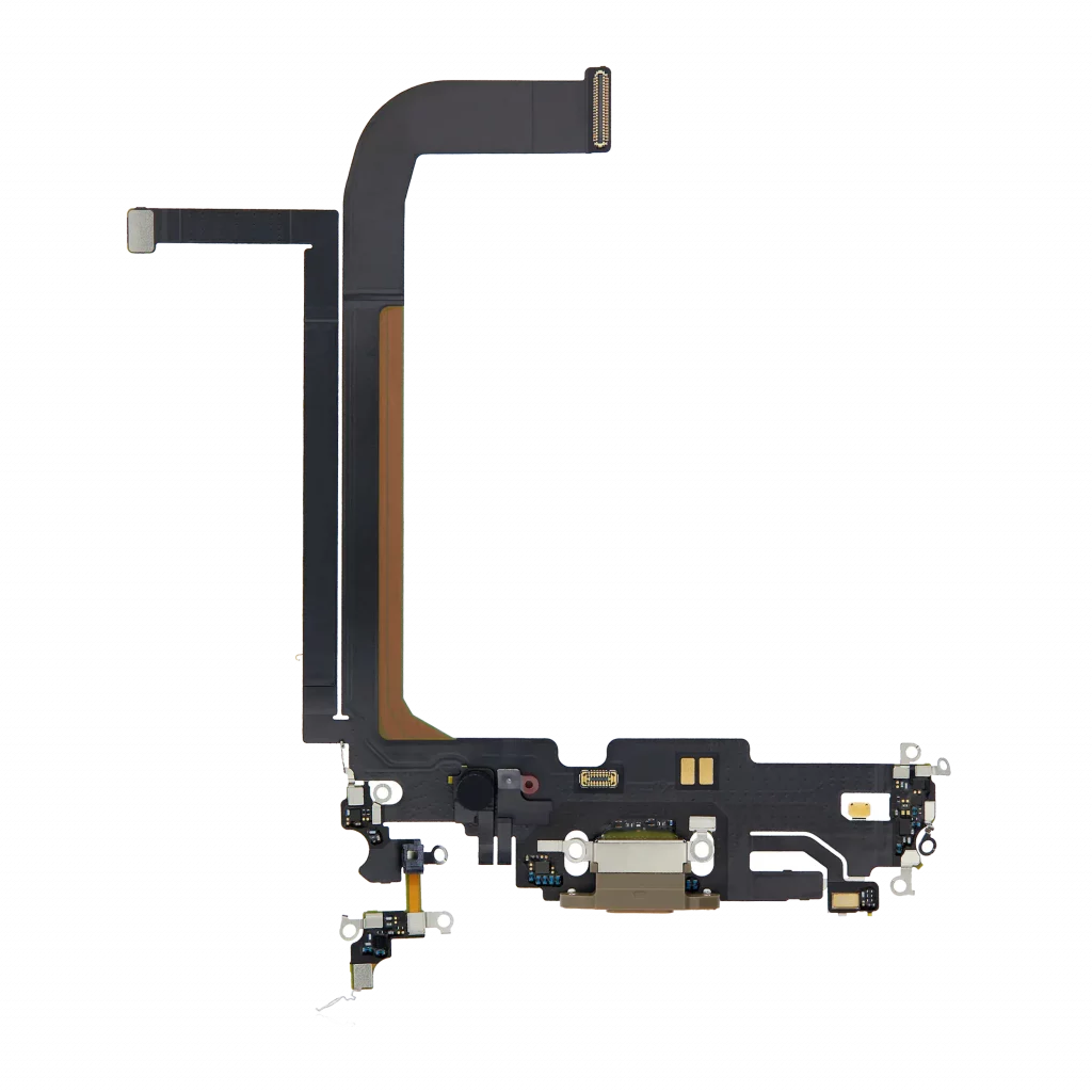 Charging Port Flex Cable For iPhone 13 Pro Max (Premium) (Gold)
