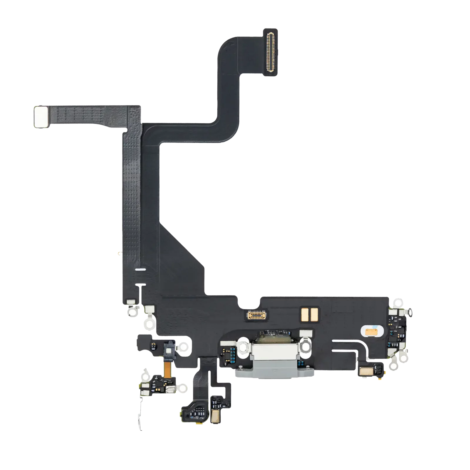 Charging Port Flex Cable For iPhone 13 Pro (Premium) (Silver)