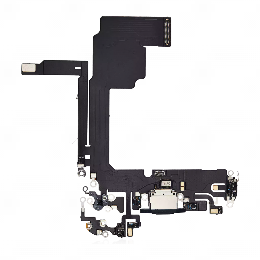 Charging Port Flex Cable For iPhone 15 Pro (Aftermarket Plus) (Blue Titanium)