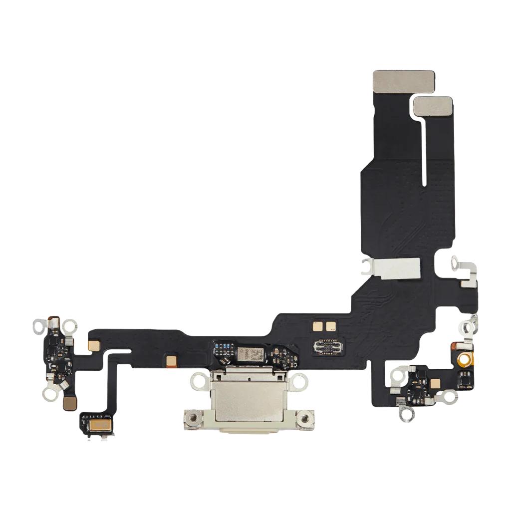 Charging Port Flex Cable For iPhone 15 (Aftermarket Plus) (Yellow)