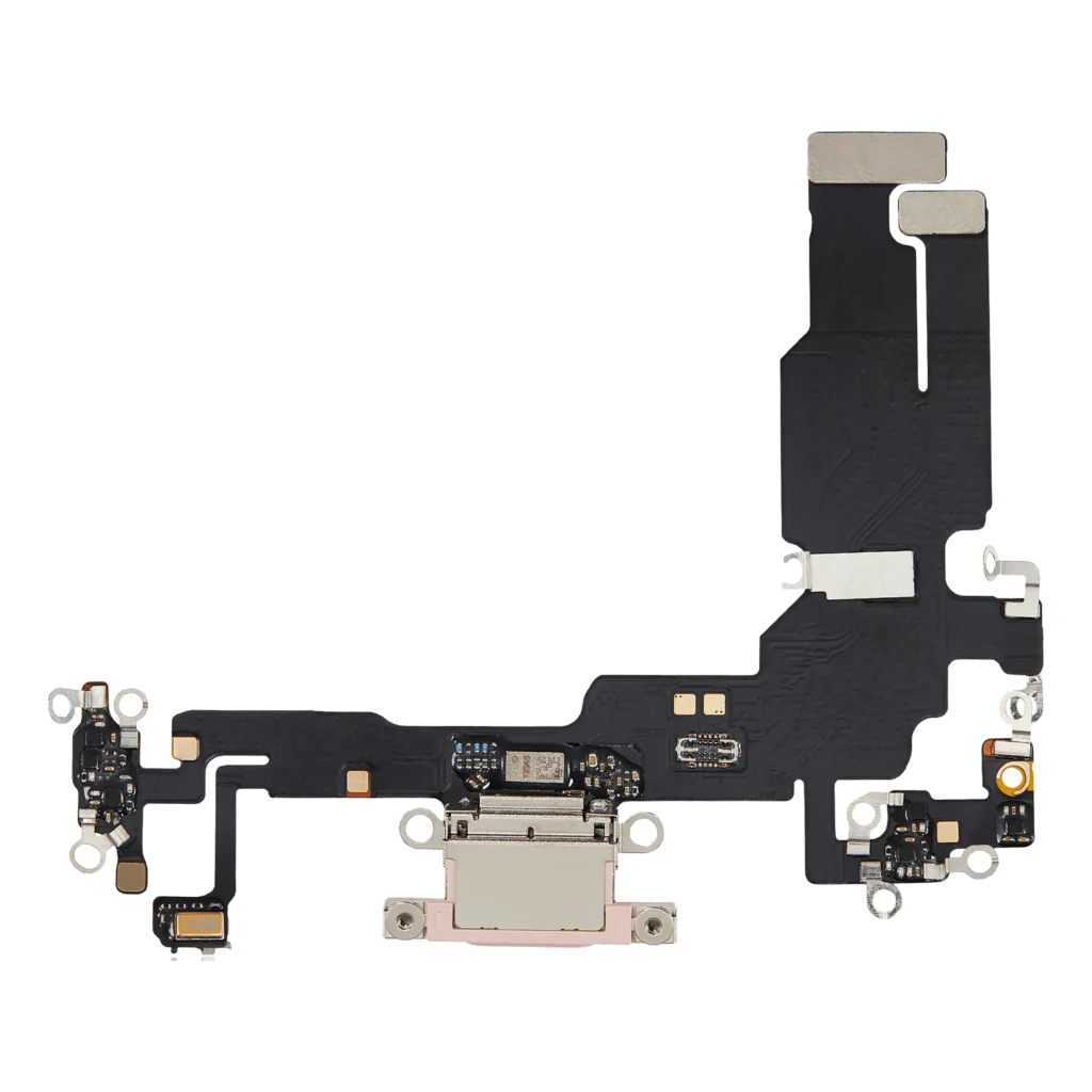 Charging Port Flex Cable For iPhone 15 (Aftermarket Plus) (Pink)