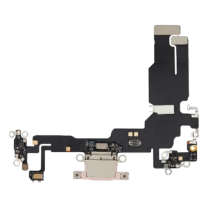 Charging Port Flex Cable For iPhone 15 (Aftermarket Plus) (Pink)