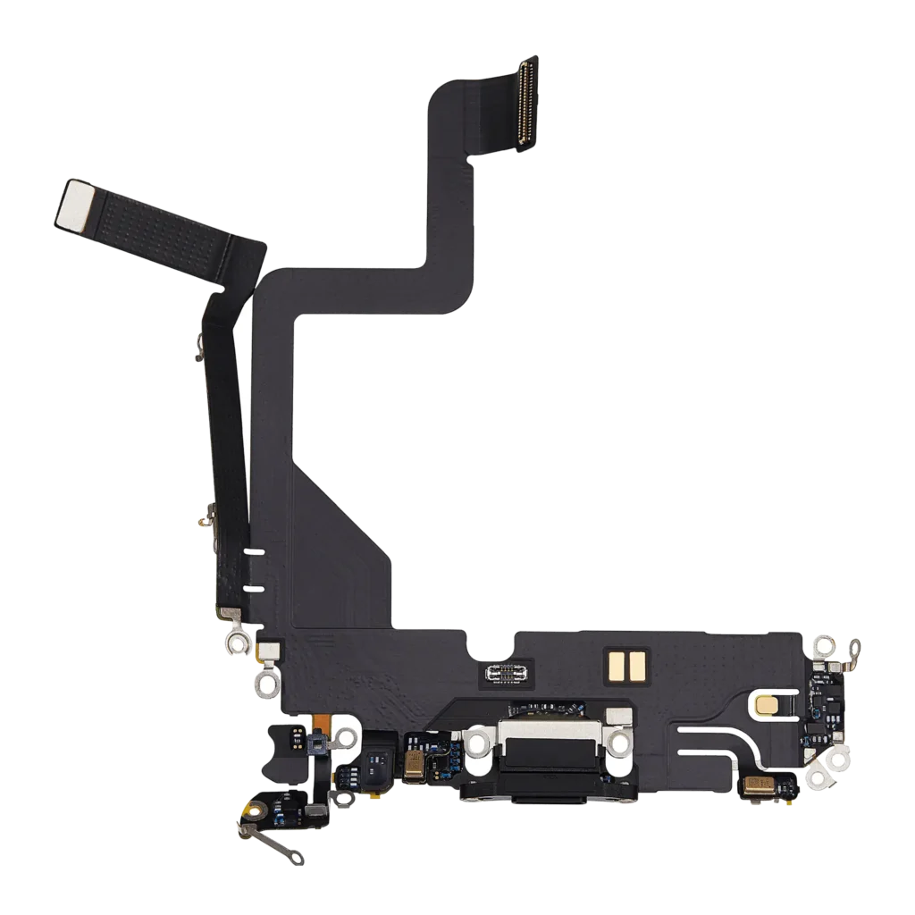 Charging Port Flex Cable For iPhone 14 Pro (Used OEM Pull) (Space Black)
