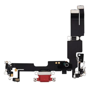 Charging Port Flex Cable For iPhone 14 Plus (Used OEM Pull) (Red)
