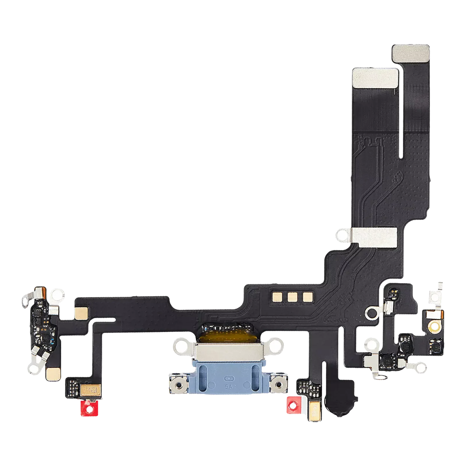 Charging Port Flex Cable For iPhone 14 (Used OEM Pull) (Blue)