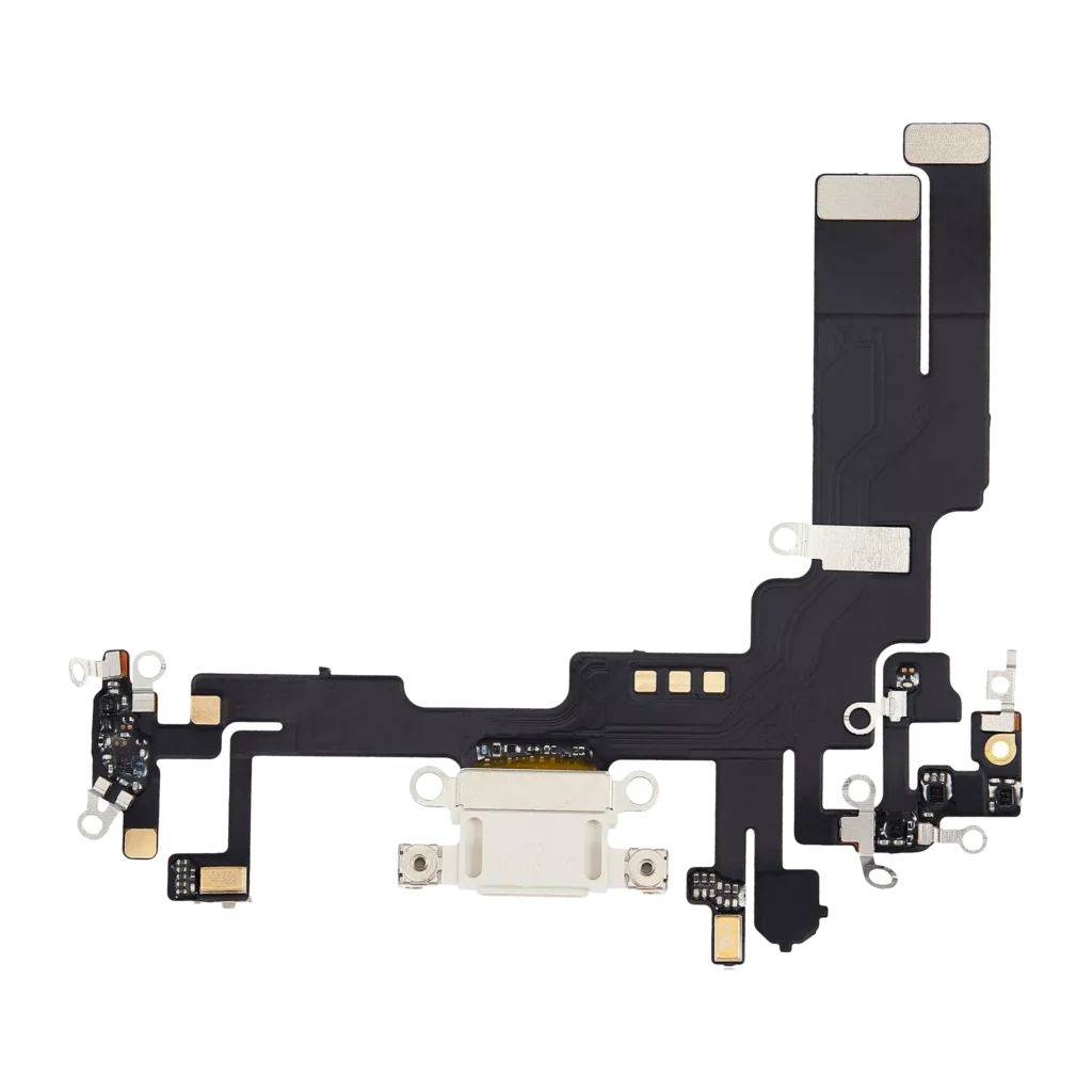 Charging Port Flex Cable For iPhone 14 (Aftermarket Plus) (Starlight)