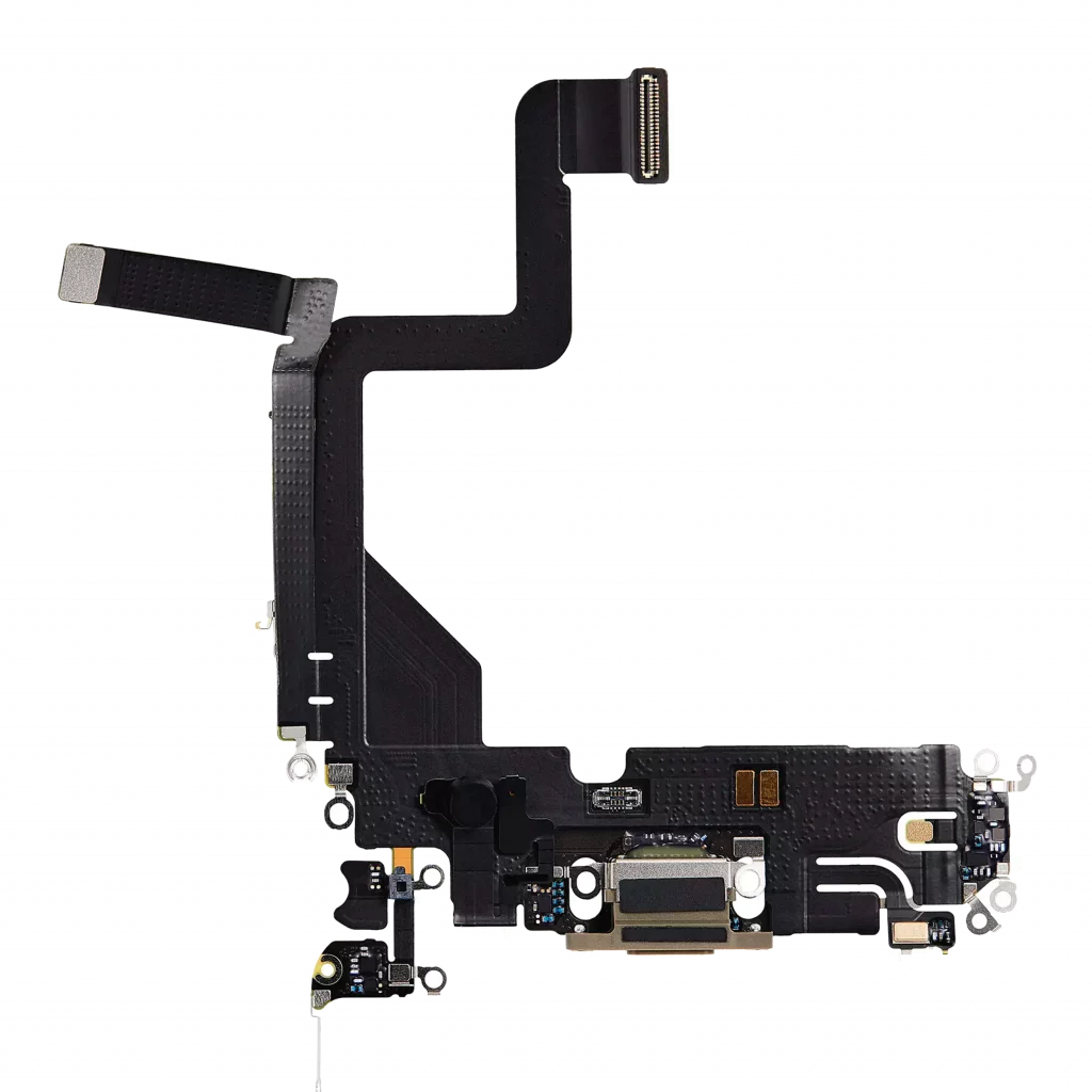 Charging Port Flex Cable For iPhone 14 Pro (Aftermarket Plus) (Gold)
