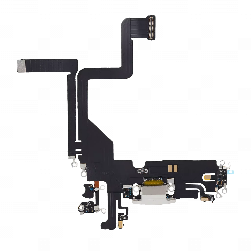 Charging Port Flex Cable For iPhone 14 Pro (Aftermarket Plus) (Silver)