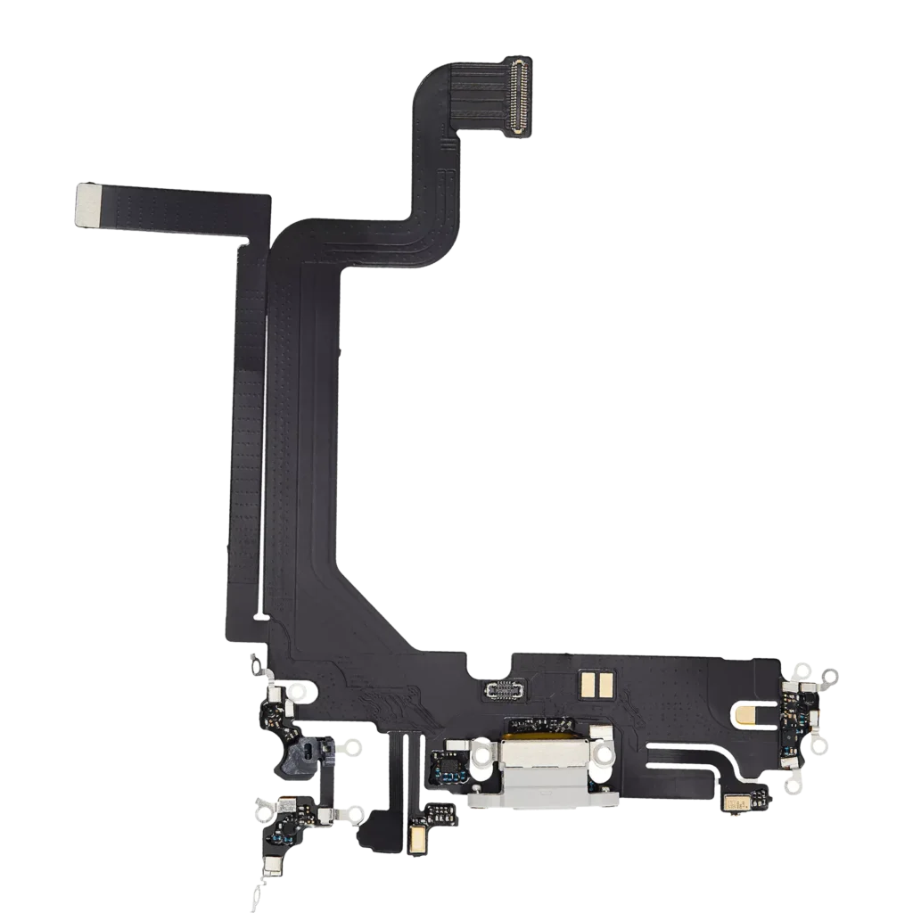 Charging Port Flex Cable For iPhone 14 Pro Max (Aftermarket Plus) (Silver)