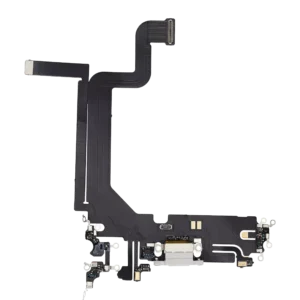 Charging Port Flex Cable For iPhone 14 Pro Max (Aftermarket Plus) (Silver)