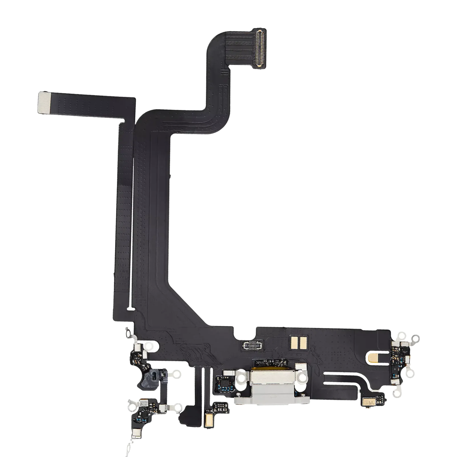 Charging Port Flex Cable For iPhone 14 Pro Max (Aftermarket Plus) (Silver)