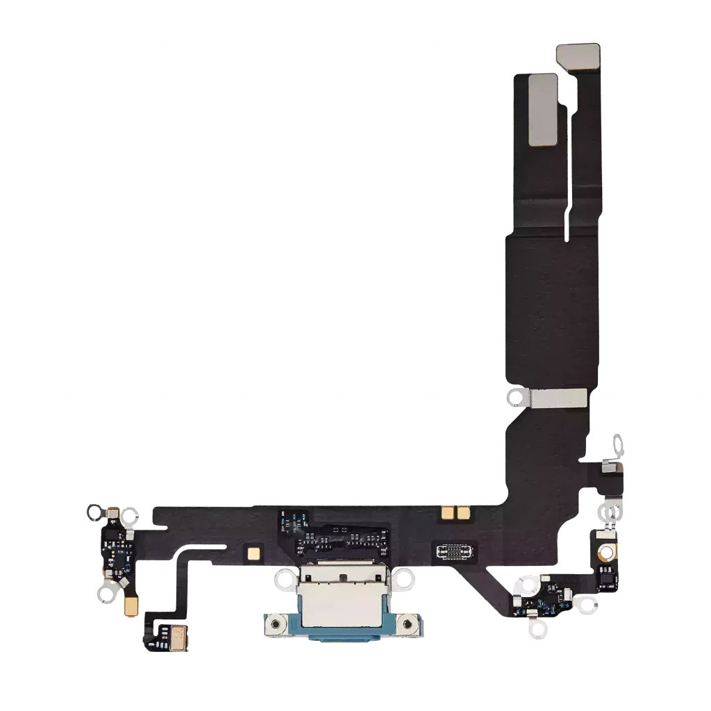 Charging Port Flex Cable For iPhone 16 (Premium) (Teal)