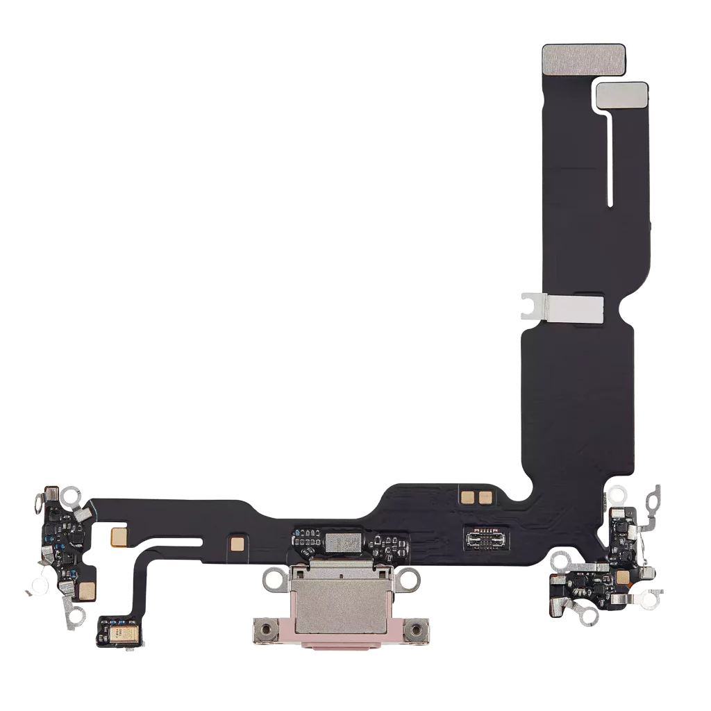 Charging Port Flex Cable For iPhone 15 Plus (Aftermarket Plus) (Pink)