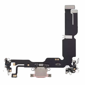 Charging Port Flex Cable For iPhone 15 Plus (Aftermarket Plus) (Pink)