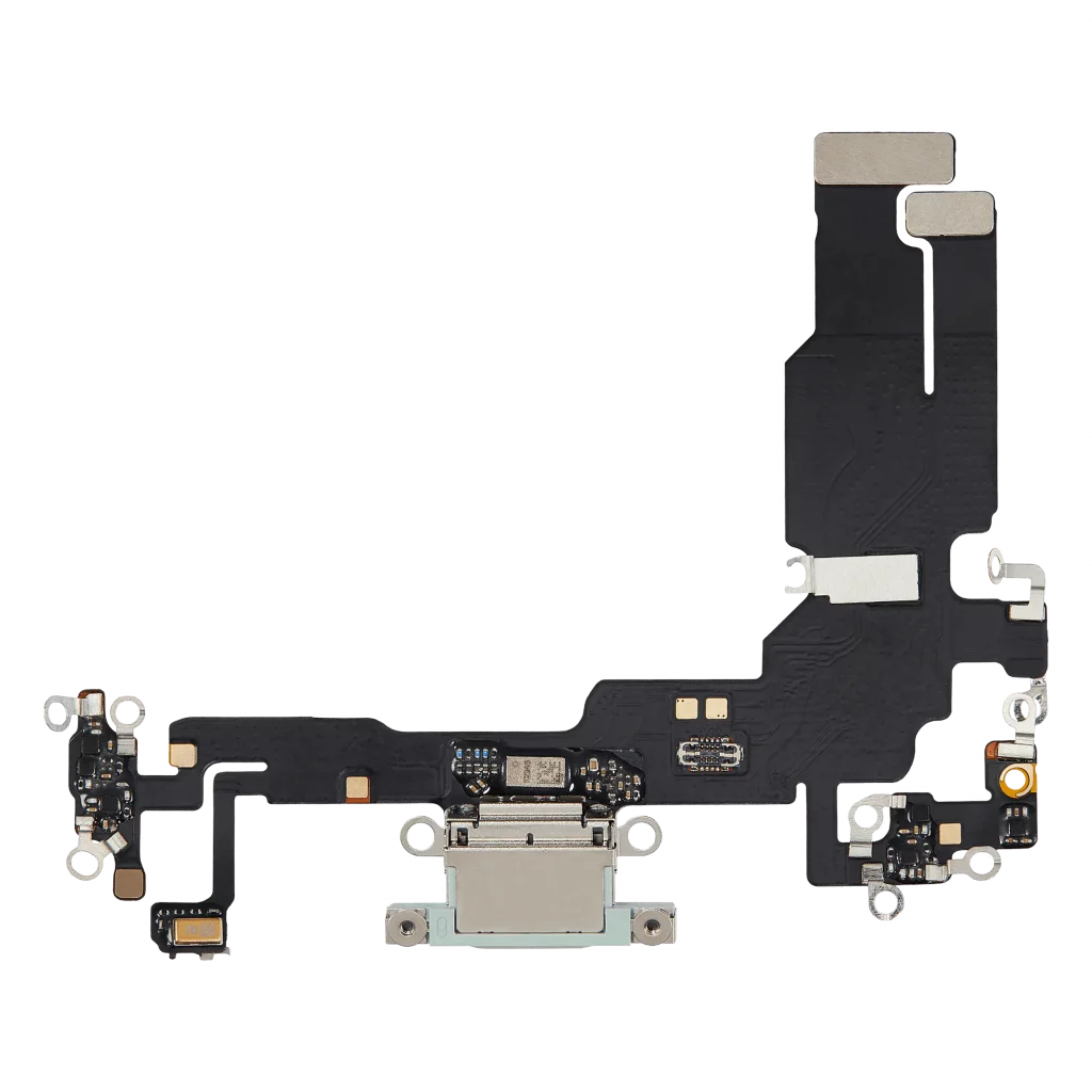 Charging Port Flex Cable For iPhone 15 (Aftermarket Plus) (Green)