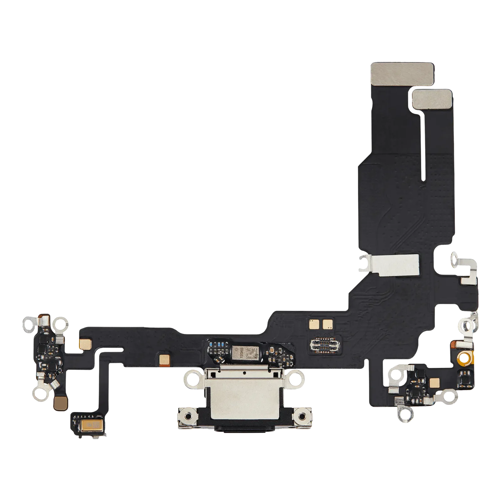 Charging Port Flex Cable For iPhone 15 (Aftermarket Plus) (Black)