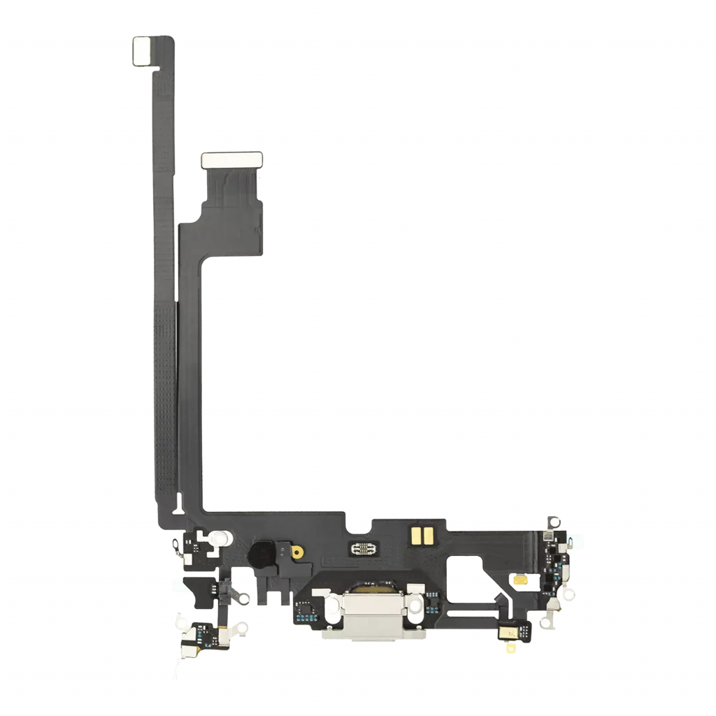 Charging Port Flex Cable For iPhone 12 Pro Max (Used OEM Pull) (Silver)