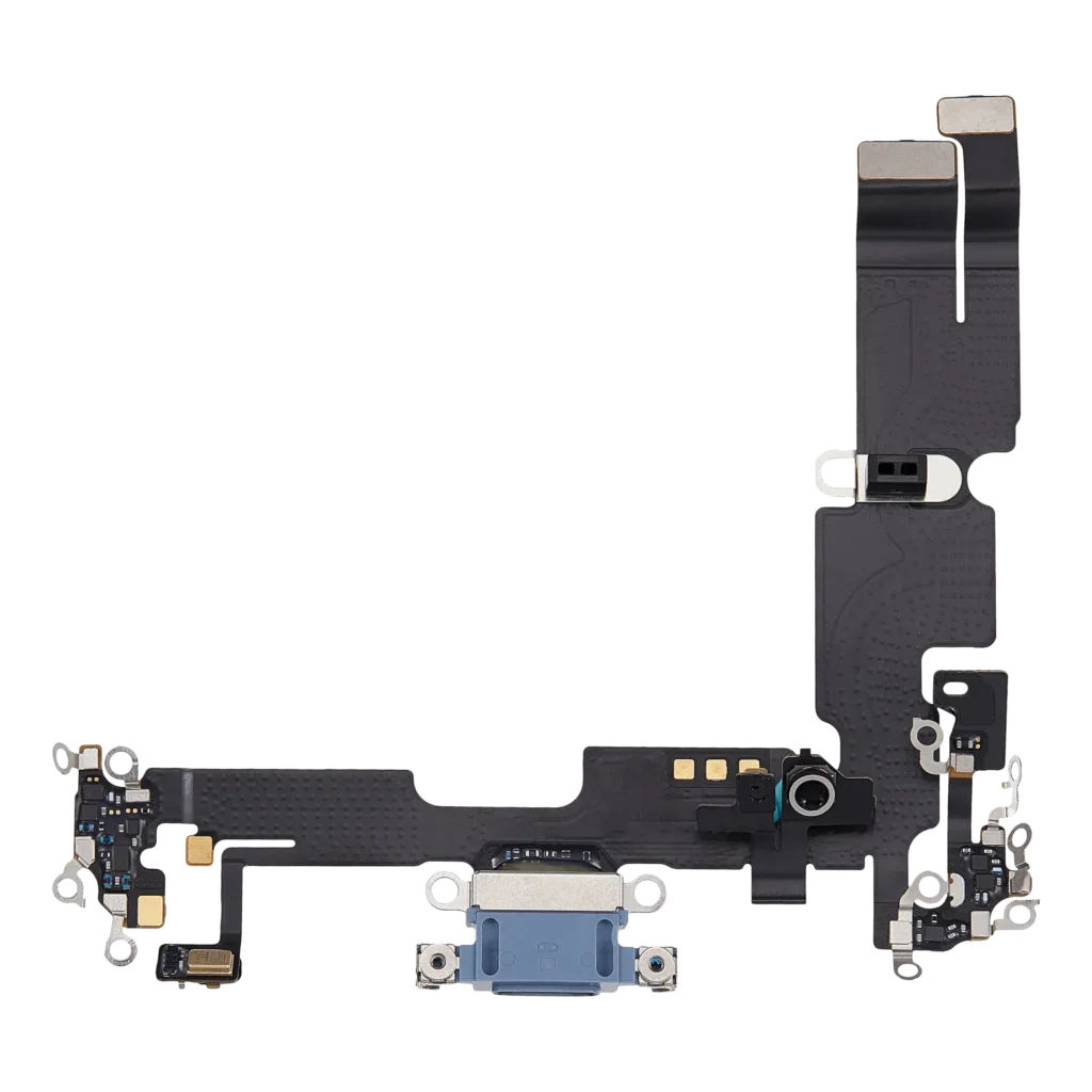 Charging Port Flex Cable For iPhone 14 Plus (Used OEM Pull) (Blue)