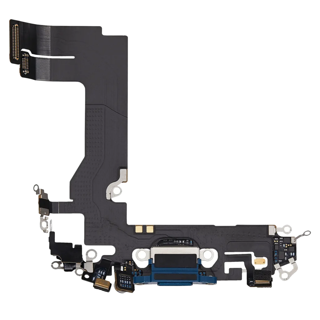 Charging Port Flex Cable For iPhone 13 Mini (Used OEM Pull) (Blue)