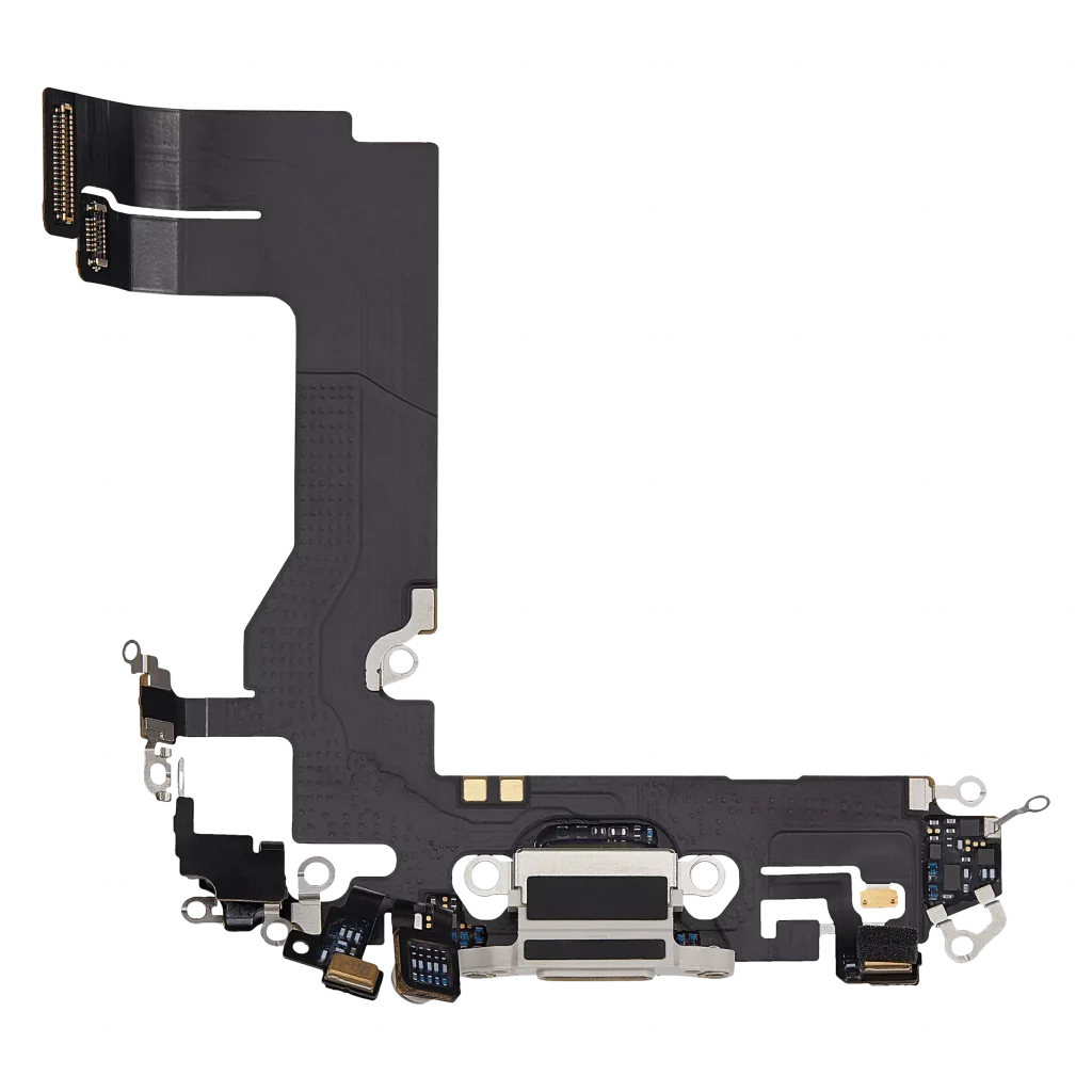Charging Port Flex Cable For iPhone 13 Mini (Used OEM Pull) (Starlight)