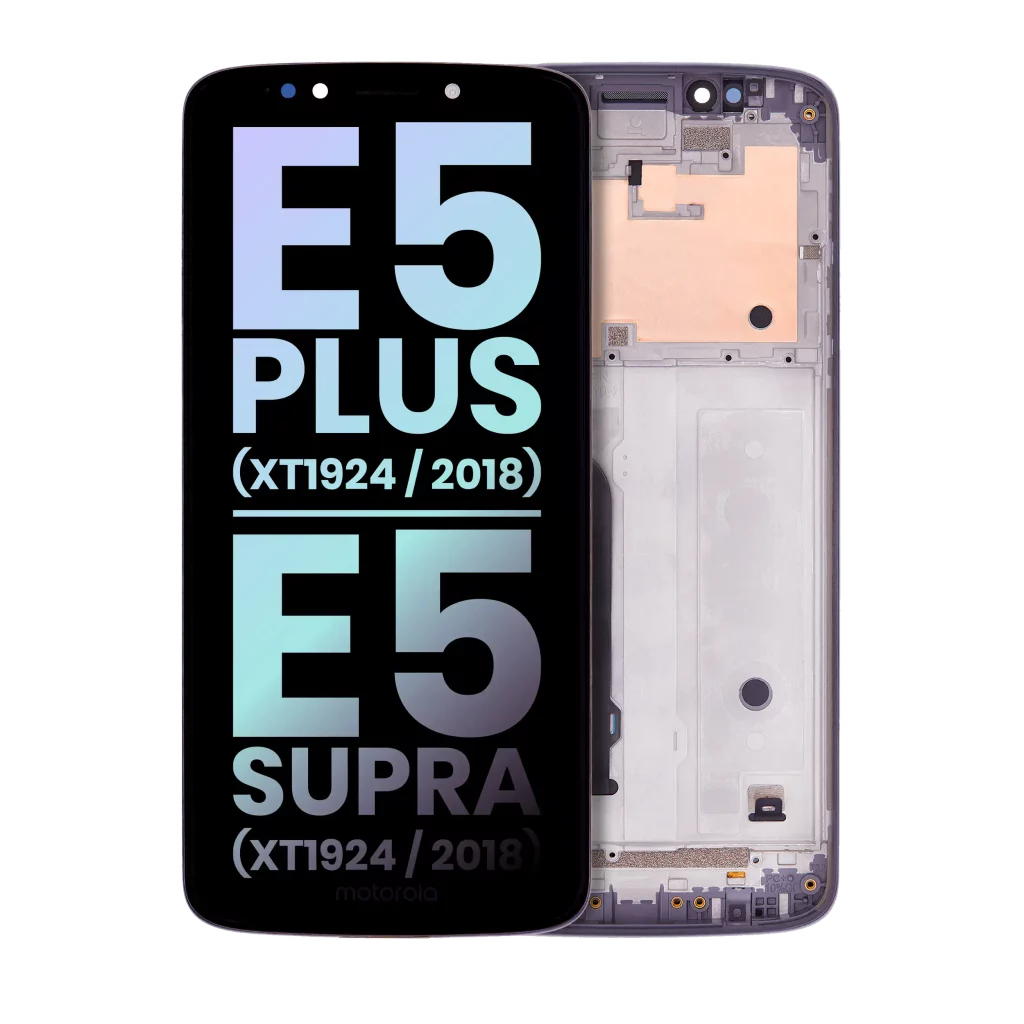 LCD Assembly With Frame For Motorola Moto E5 Plus (XT1924 / 2018) / E5 Supra (XT1924 / 2018) (159MM) (US Version) (Genuine OEM) (Black)