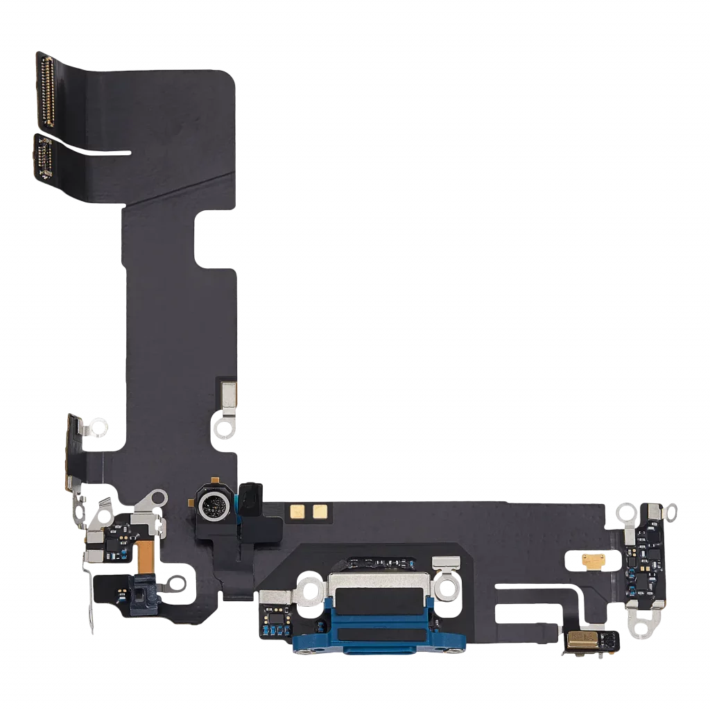 Charging Port Flex Cable For iPhone 13 (Used OEM Pull) (Blue)