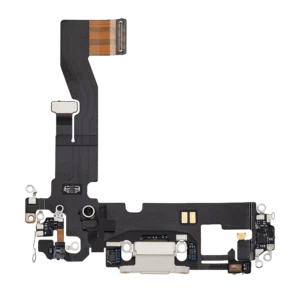 Charging Port Flex Cable For iPhone 12 (Used OEM Pull) (White)