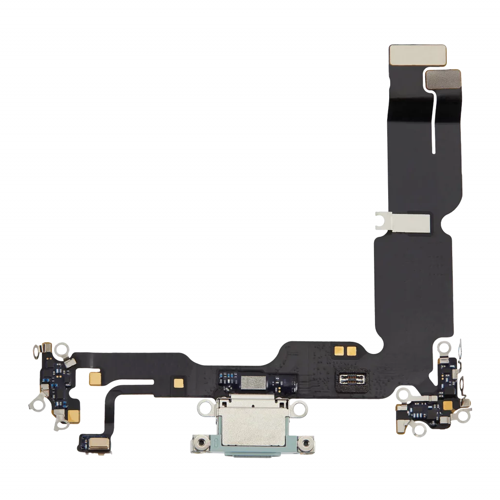 Charging Port Flex Cable For iPhone 15 Plus (Premium) (Green)