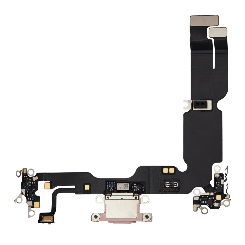 Charging Port Flex Cable For iPhone 15 Plus (Premium) (Pink)