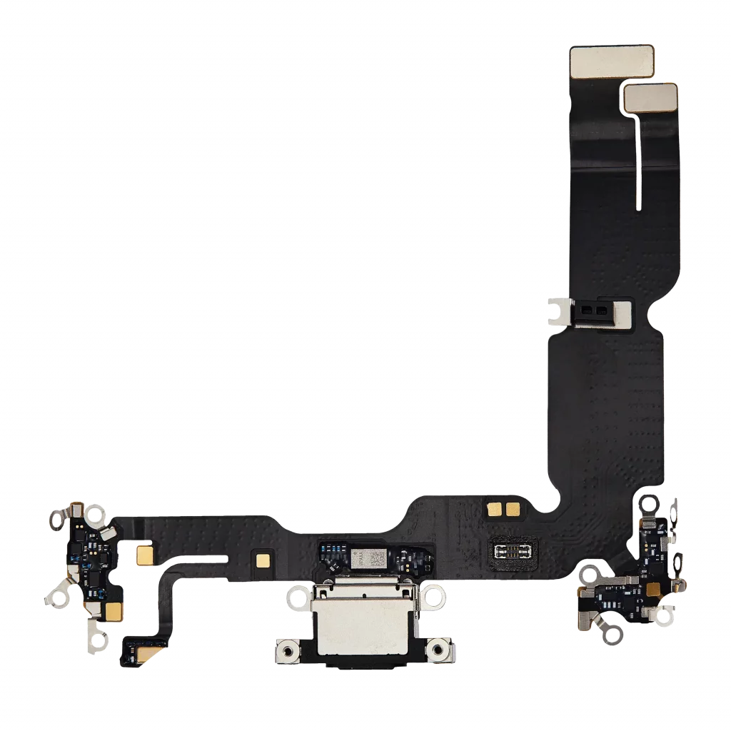 Charging Port Flex Cable For iPhone 15 Plus (Premium) (Black)