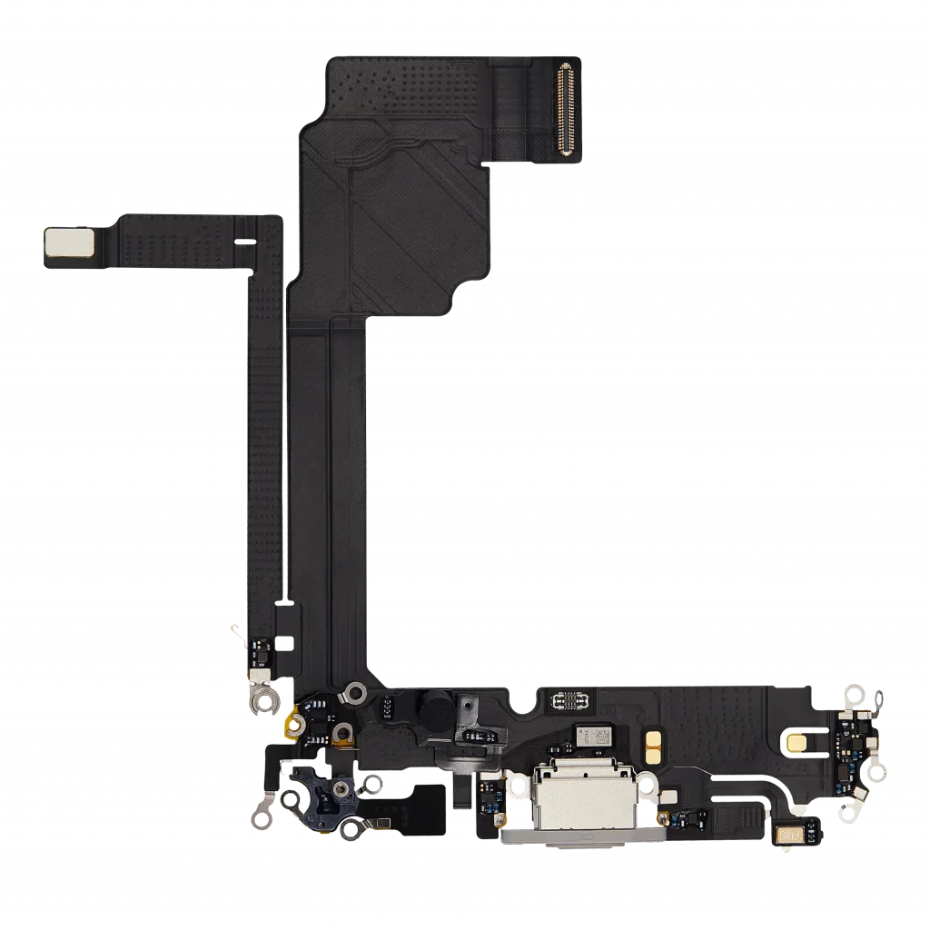 Charging Port Flex Cable For iPhone 15 Pro Max (Premium) (White Titanium)