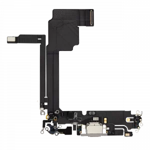 Charging Port Flex Cable For iPhone 15 Pro Max (Premium) (White Titanium)