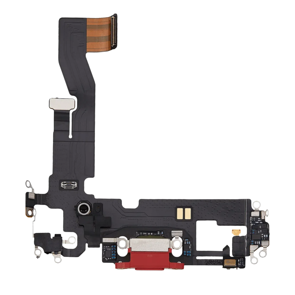 Charging Port Flex Cable For iPhone 12 (Used OEM Pull) (Red)