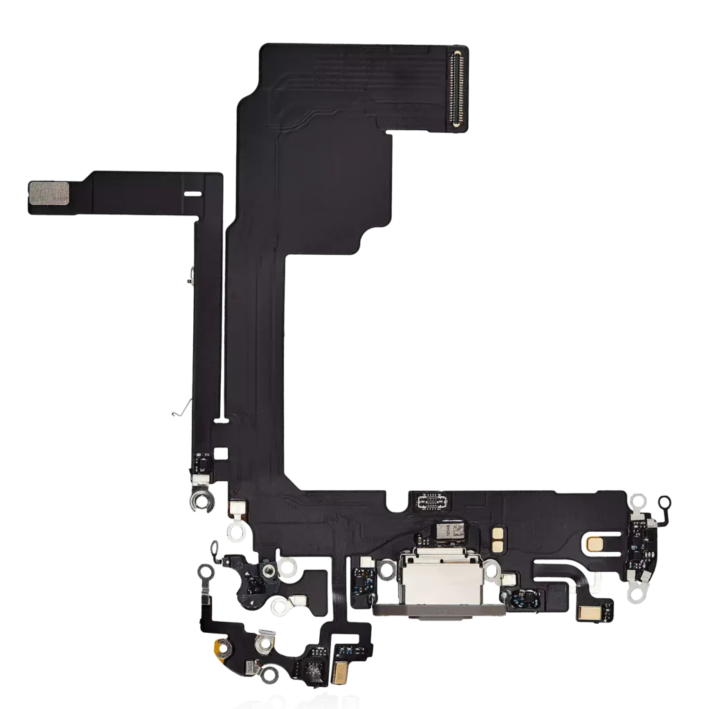 Charging Port Flex Cable For iPhone 15 Pro (Premium) (Natural Titanium)