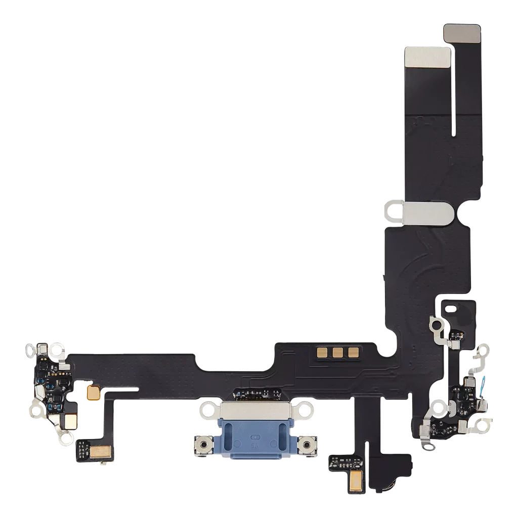 Charging Port Flex Cable For iPhone 14 Plus (Aftermarket Plus) (Blue)