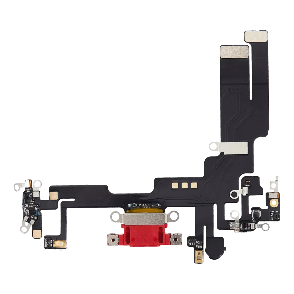 Charging Port Flex Cable For iPhone 14 (Aftermarket Plus) (Red)