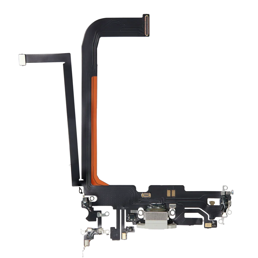 Charging Port Flex Cable For iPhone 13 Pro Max (Aftermarket Plus) (Silver)
