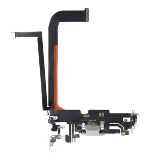 Charging Port Flex Cable For iPhone 13 Pro Max (Aftermarket Plus) (Silver)