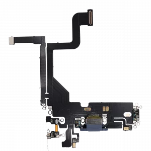 Charging Port Flex Cable For iPhone 13 Pro (Aftermarket Plus) (Sierra Blue)