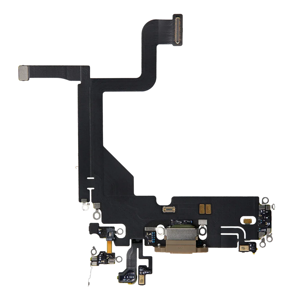 Charging Port Flex Cable For iPhone 13 Pro (Used OEM Pull) (Gold)