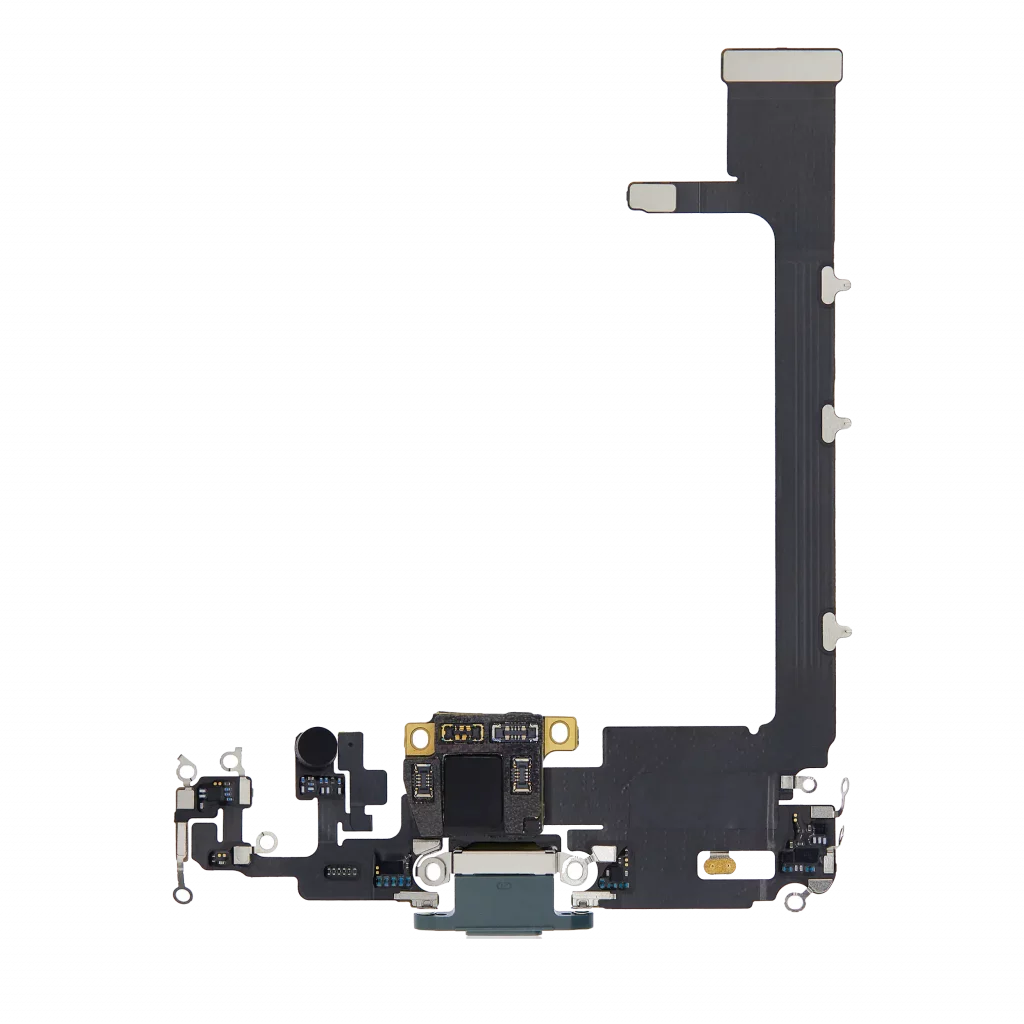 Charging Port Flex Cable With Board For iPhone 11 Pro Max (Used OEM Pull) (Midnight Green)
