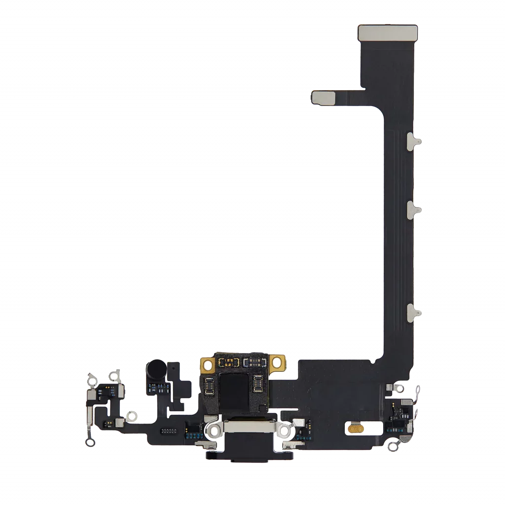 Charging Port Flex Cable With Board For iPhone 11 Pro Max (Used OEM Pull) (Space Gray)