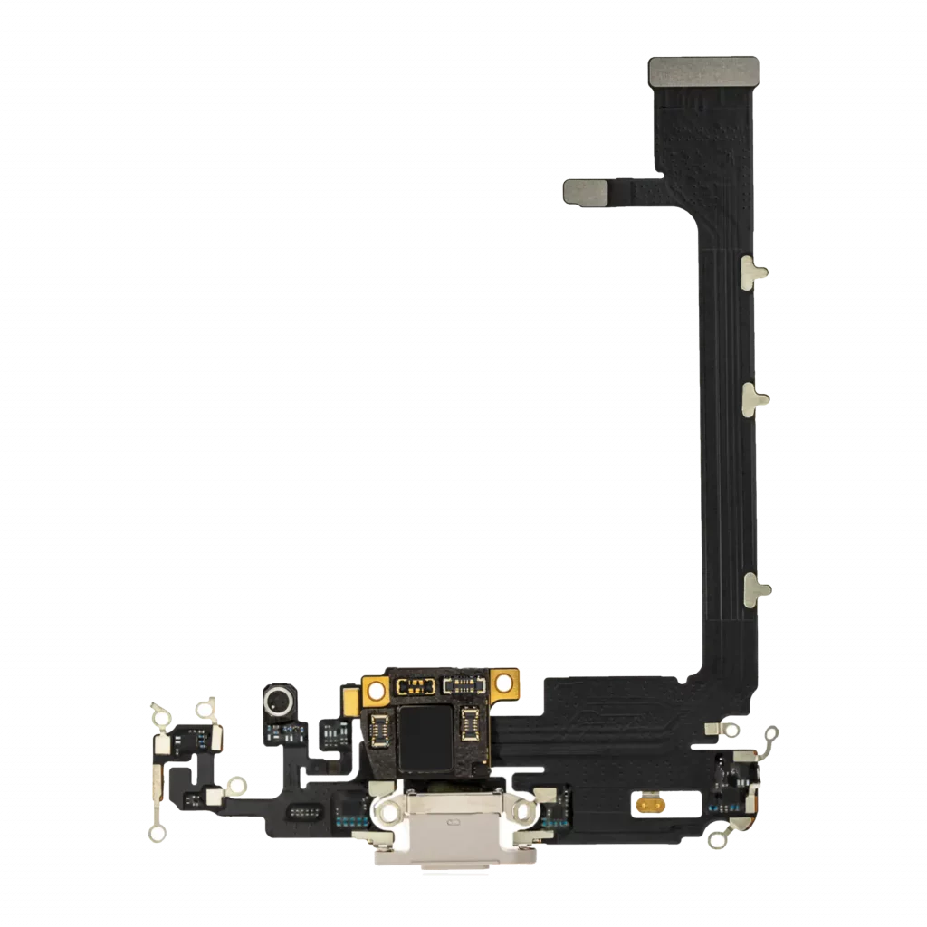 Charging Port Flex Cable With Board For iPhone 11 Pro Max (Aftermarket Plus) (Silver)