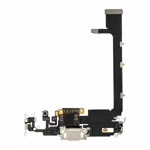 Charging Port Flex Cable With Board For iPhone 11 Pro Max (Aftermarket Plus) (Silver)