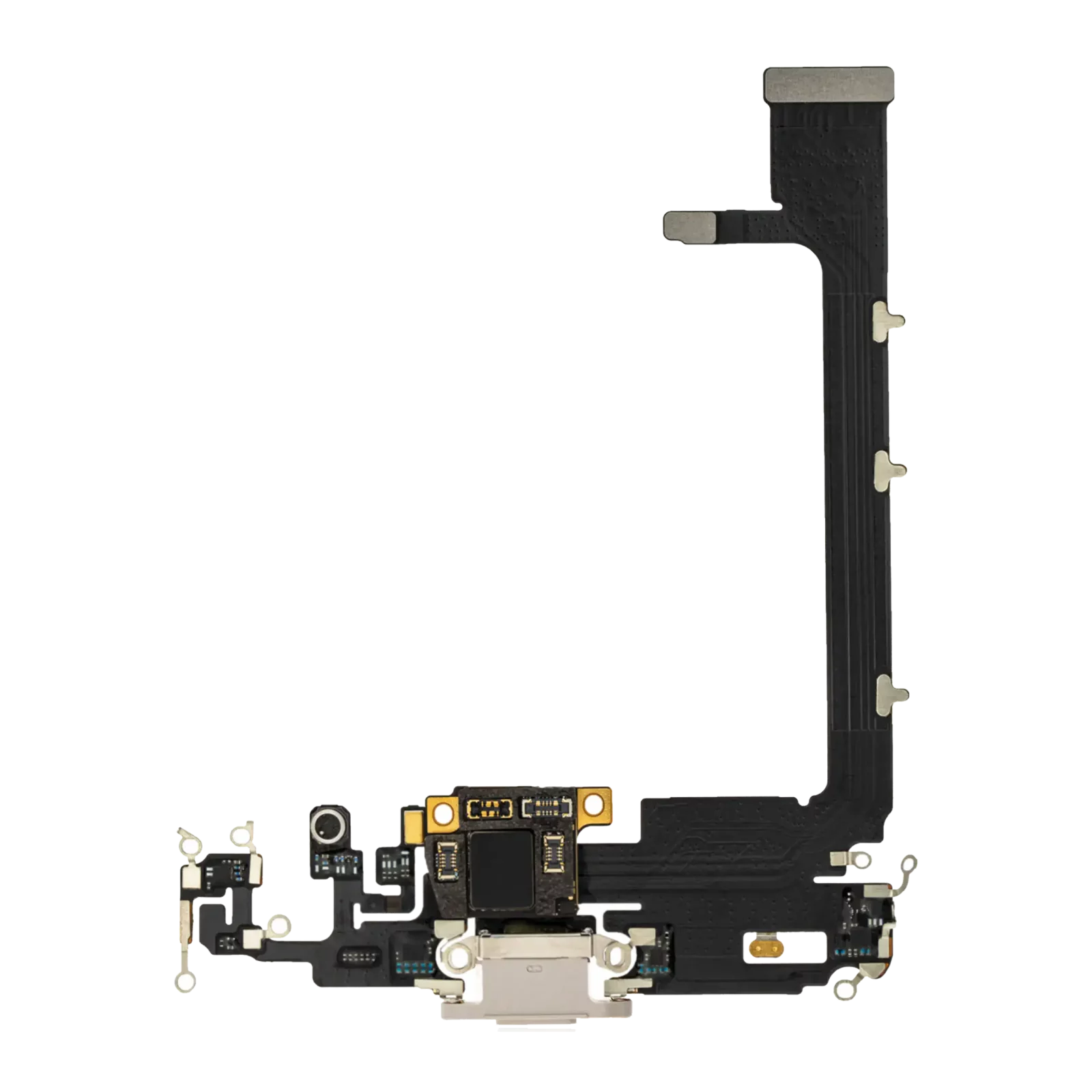Charging Port Flex Cable With Board For iPhone 11 Pro Max (Aftermarket Plus) (Silver)