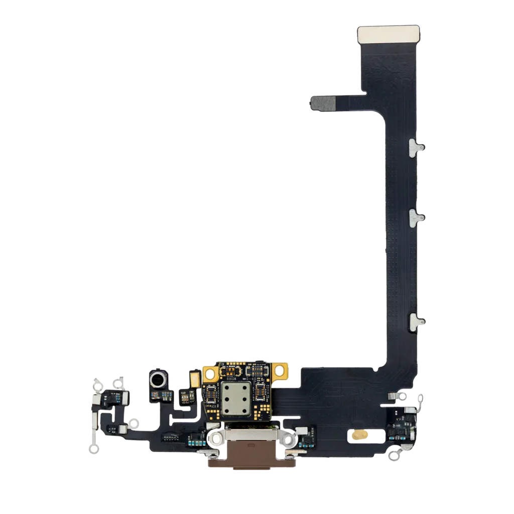 Charging Port Flex Cable With Board For iPhone 11 Pro Max (Aftermarket Plus) (Gold)