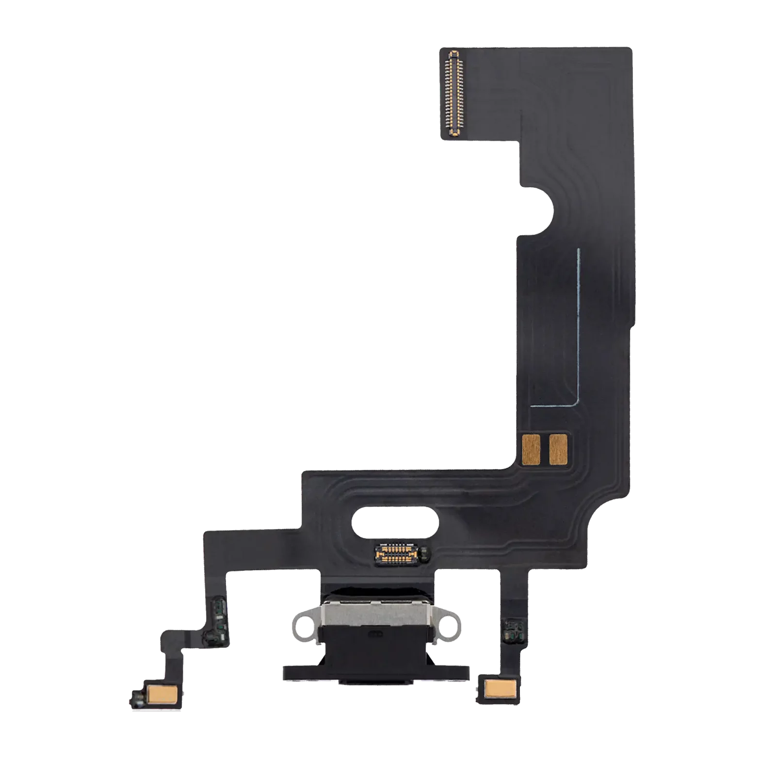 Charging Port Flex Cable For iPhone XR (Aftermarket) (Black)