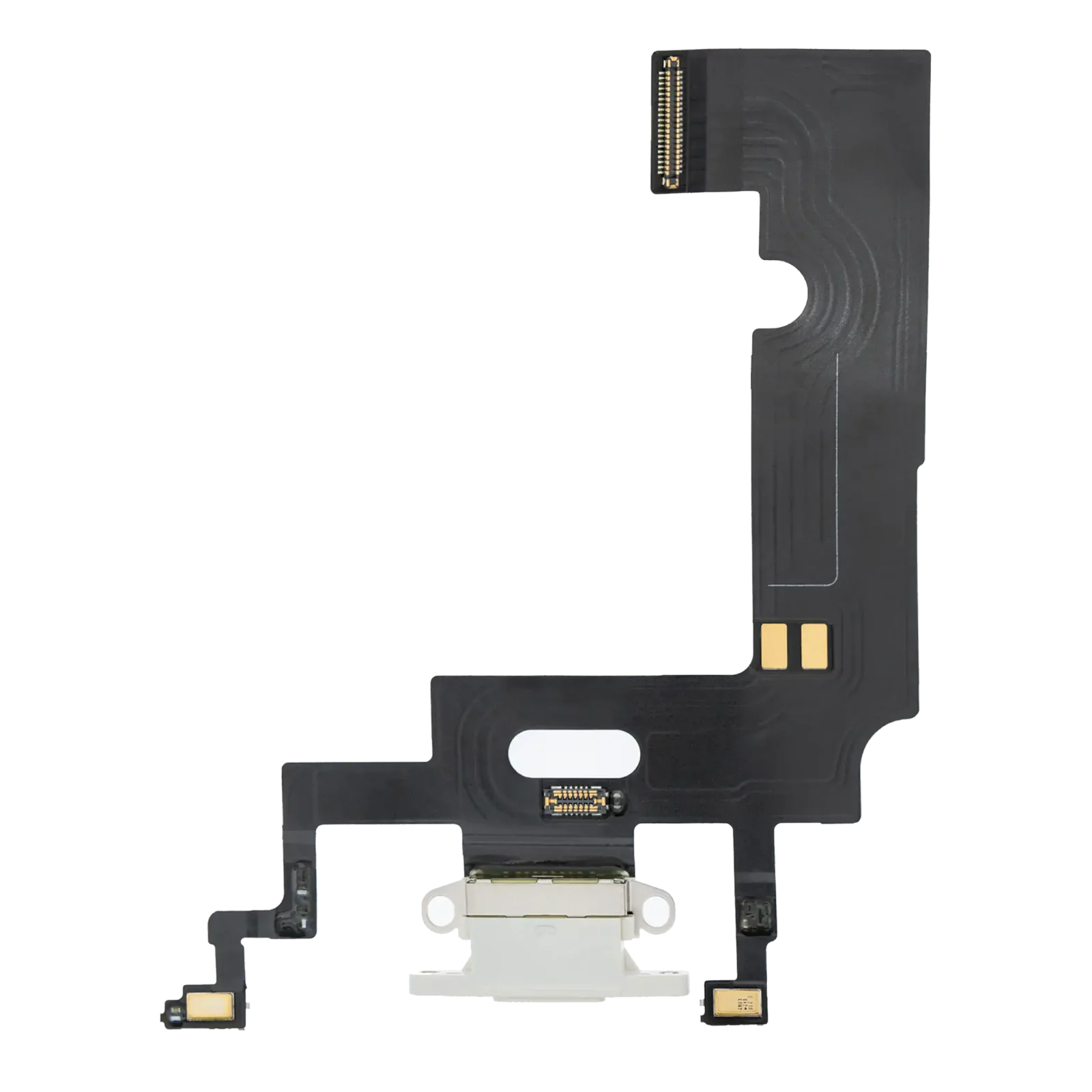 Charging Port Flex Cable For iPhone XR (Premium) (White)
