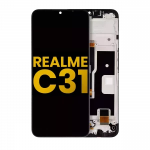 LCD Assembly With Frame For Realme C31 (Refurbished) (All Colors)